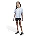 Adidas Girls' Short Sleeve Loose Box Tee, Blue Dawn, 5