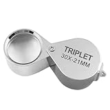 NeferHurriya ルーペ 30倍 拡大鏡 ケース付 宝石 ジュエリー 鑑定 観察 (ルーペ30倍)