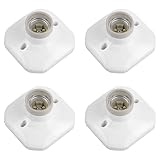 💡【Facile à Installer】Ce lot de 4 douilles à vis E27 est compact, simple à câbler et facile à installer. Elle peut être installée où vous le souhaitez, sans l'aide d'un électricien professionnel. Un grand espace est prévu à l'arrière de la douille pour faciliter le rangement du cordon. Veillez à ne pas trop serrer l'ampoule, car le boîtier en plastique est fragile.
