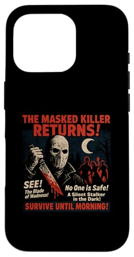 仮面キラーリターンズ スラッシャー 映画ポスター ヴィンテージ ハロウィン スマホケース iPhone 16 Pro 用