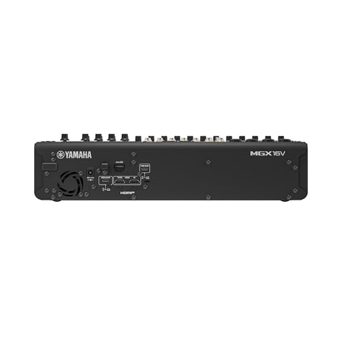 Image of Yamaha MGX16V 22ch Digital Mixing Console, Dual USB-C Audio /Video Interface, Includes Cubase Al, WaveLab Cast LE, Basic FX Suite and Steinberg Plus Software Bundle, Black MGX16V B