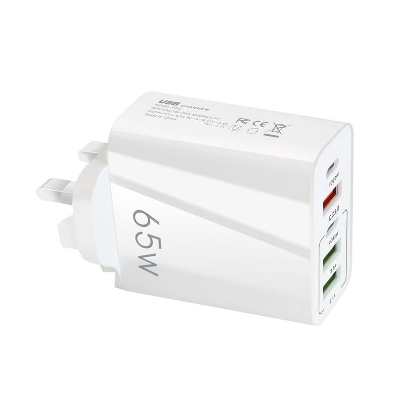 65W 5USB Type C Fast Wall Charger PD QC3.0 Adapter For iPhone Samsung US n GX CJ