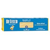 De Cecco Bucatini No. 15 Pasta, 16 Oz, Authentic, Slow Dried, Made with Semolina and Durum Wheat, Versatile Pasta for Sauces & Recipes, Made in Italy