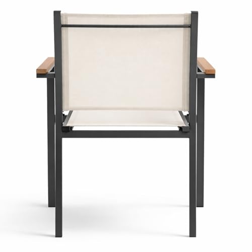Chaise de balcon beige et anthracite pour vos repas d'été - 7