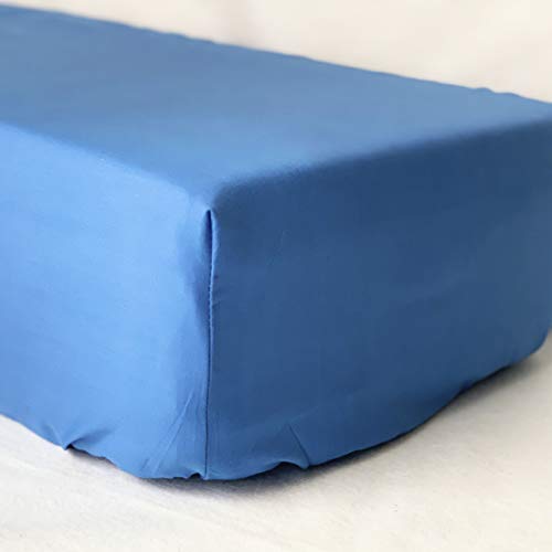 BEUFIRST Sabana Bajera Ajustable Polialgodón, Muy Confortable, Tamaño 90x190, Sin Productos Químicos, Duradera y Elástico Total Resistente (Azul)