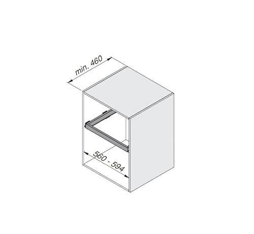 Emuca - Kit Cassetto Portascarpe E Telaio Con Guide A Chiusura Morbida Per Armadio, Regolabile, Modulo 600Mm, Nero Testurizzato - 3
