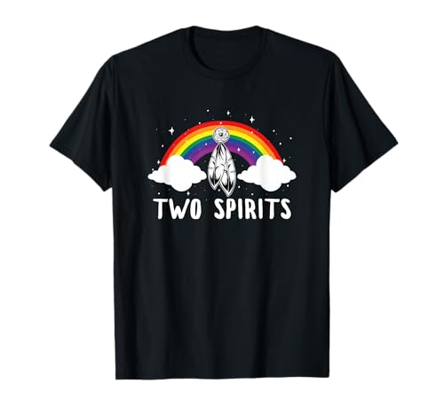 LGBTQ Rainbow Two Spirits Native American Tribal Feather T-Shirt