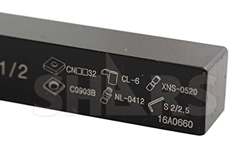 Shars 404-1775 1/2 Inch Mcln Tri-Lock Indexable Tool Holder Right Hand For Cnmg Inserts 404-1775 P] thumb #1