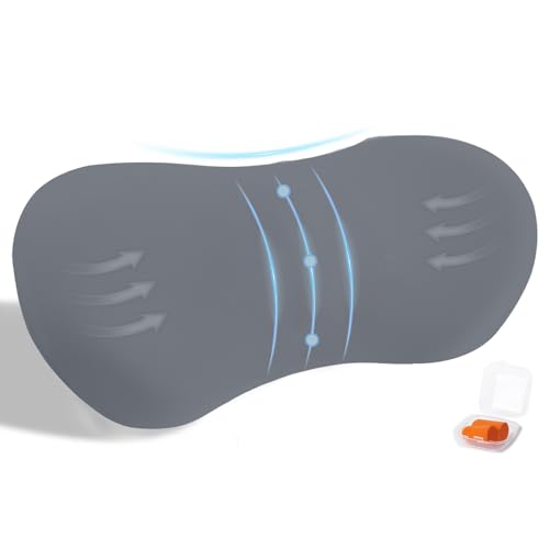 SOMLAW Cojin Lumbar, Cojín Lumbar Ergonómico para Silla de Oficina, Soporte Lumbar para Cama, de Espuma Viscoelástica para Aliviar el Dolor de Espalda Baja (Gris Oscuro)