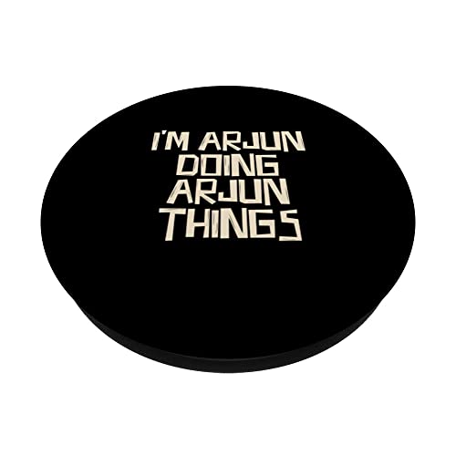 I'm Arjun doing Arjun things PopSockets Swappable PopGrip, Black - Image 2