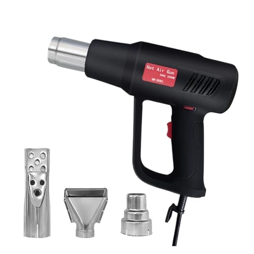 Pistola De Aire Caliente Eléctrica De 2000W, Boquilla De Pistola De Calor Industrial Con Doble Velocidad Del Viento Y Temperatura Controlada For Secador De Pelo De Construcción FáCil De Usar