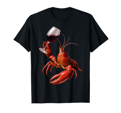 Vino De Langosta Mariscos Vino Tinto Camiseta