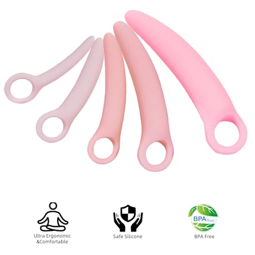 Conjunto de exercícios musculares para assoalho pélvico de silicone - rosa