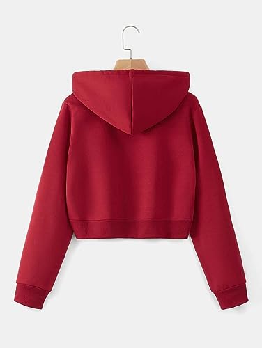 Image of Crop Hooded Sweatshirt for Women Winter Wear Crop Hoodie