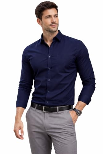 Image of Tagas Men's Shirt|Men's Everday Regular Fit Solid Shirt | Cotton Rich |Men's Washed Cotton Twill Casual Shirt - Regular Fit|(Available in Plus Sizes)
