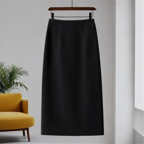 Women’s Half Step Skirt Solid Color Mid Length Elegant Hip Cover Spring Autumn Casual Versatile Skirt3