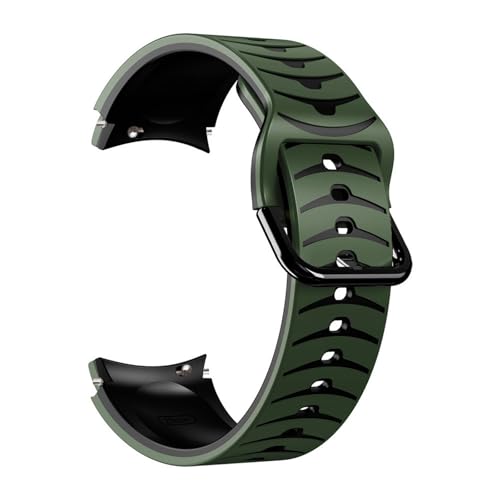 Correa de silicona suave para Samsung Watch 5 Pro 45mm en color morado y verde resistente