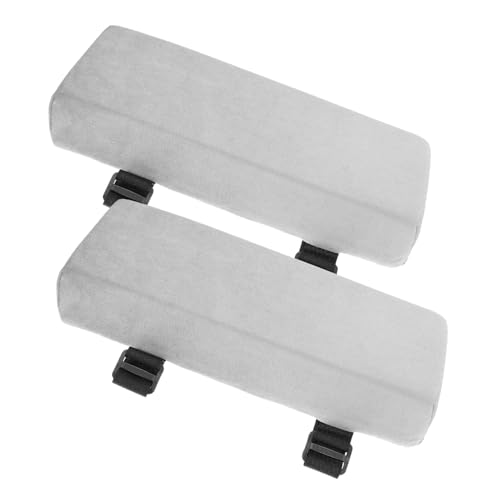 SHINEOFI 1 Par Reposabrazos De La Silla Teclado Chair Asiento Silla De Oficina con Reposapiés Auto Respaldo Acolchado Almohadillas Tapete para Silla De Oficina para Piso Duro Esponja Grey