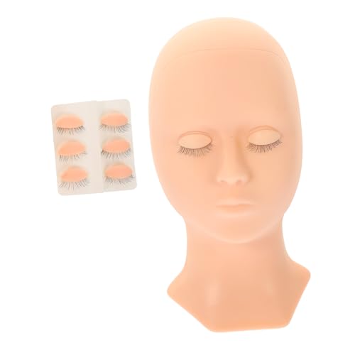 Tête mannequin faux cils en silicone à paupières remplaçables pour maquillage