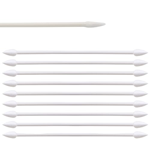 Lens-Aid Bastoncillos Punta Fina S (100 uds.) – Palillos Limpieza precisa para cámaras, Lentes, teclados, electrónica, maquetas, dron y más – Punta de algodón Suave