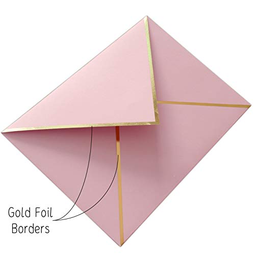 A7-Envelopes-25-Pack-V-Flap-Foil-Border-Luxury-Mailing-Envelopes-for-5-x-7-Cards-for-Wedding-Invitations-Baby-Shower-Photos-Graduation-Birthday-Bridal-Shower-525-x-725-Pink