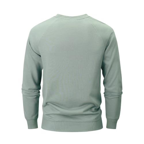 USALL Sweatshirts für Herren Baumwolle Rundhals Hoodie Pullovers Männer Kapuzenpullover Langarm Casual Sweatshirt – Bild 2