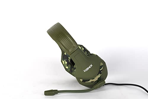 Konix PS-400 Camo Gaming-hoofdtelefoon, PS4, camouflage, compatibel met Xbox One, pc, tablet, smartphone – hoge geluidskwaliteit – gaming headset met microfoon, Nato, normaal - Afbeelding 7