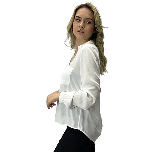 Camisa de viscose lisa, Hering, Feminino, Bege Claro, P