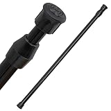 アストロ つっぱり棒 バネ式 ブラック 取り付け範囲:約42~60cm 直径1.3cm 耐荷重約1kg 突っ張り棒 取り付け簡単 伸縮棒 パイプ ポール 731-33