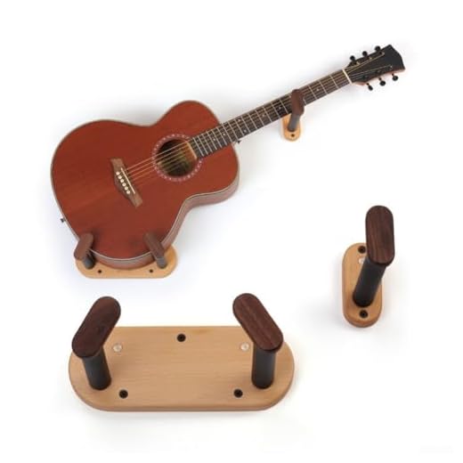 Gitarren-Wandhalterung, Wandhalterung, Displayhalterung, Gitarren-Aufhänger, Haken, massive Buche, Gitarrenhalter für Bass, Ukulele, Violine, Bass, Banjo