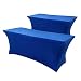 Hipinger 2 Pack Stretch Spandex Table Cover for 6 Ft Rectangle Tables, 72" Length x 30" Width x 30" Height Fitted Tablecloth for Standard Folding Tables (Royal Blue, 6 ft.)