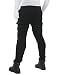 GELing Diseñador Hombres Motocicleta Armadura Textil Pantalones，Negro,2XL