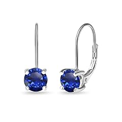 Created Blue Sapphire - Silver
