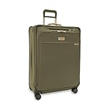 Briggs & Riley 29' Large Expandable Spinner - Checked Luggage for Travel, Suitcases with Wheels, Softside Rolling Bag for Men & Women, Self-Repairing Zipper - Baseline Collection, Olive