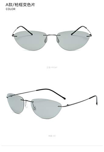 Image of PLOPLO Photochromic Titanium Alloy Matrix Neo Sunglasses men 13.9 g Ultralight Rimless Anti UV400