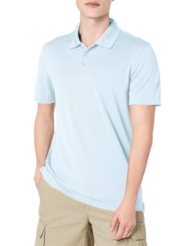 Image of Amazon Essentials Men's Moisture Wicking Golf Polo Shirt, Short Sleeve, Slim-Fit, Quick-Dry