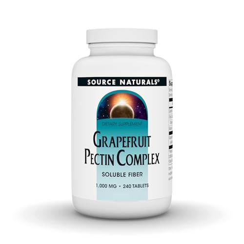 Source Naturals Grapefruit Pectin Complex, Soluble Fiber, Dietary Supplement - 1000 mg - 240 Tablets