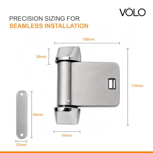 Image of VOLO Door Closer | Heavy Duty Automatic Door Closer | Adjustable Door Speed for Home Office Hotel & Commercial Doors | 1 Year Warranty | (Helix Silver | 40 Kg Capacity | Spring)