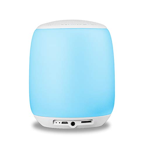LED Bluetooth Speaker Portable Wireless Speaker Night Light, Color Changing Bedside Lamp Table Lamp Smart Touch Mood Lamp MP3 Player
