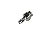  FEZ Schlauchstutzen für Benzinhahn, Metall, Ø6 mm - für Simson, MZ
