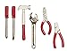 Dolls House Red 6 Piece Tool Set Miniature 1:12 Garden Shed Work Accessory