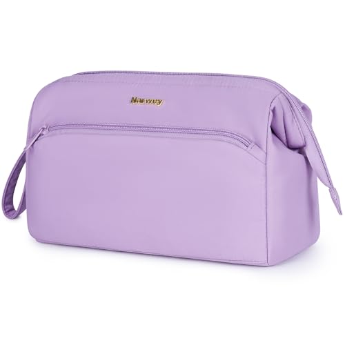 Image of Narwey Travel Makeup Bag Toiletry Bag, Large Cosmetic Bag for Women Girls