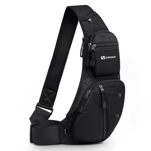 Sling Bag Small Chest Bags One Strap Shoulder Backpack Lightweight Anti Theft Casual Daypack for Men Women