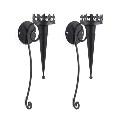 Bougeoirs muraux en fer forgé pour illuminer vos murs vides avec style gothique