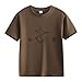 Toddler Graphic Tees Spring and Autumn New Fashionable Cute Print Comfortable Version of The Girls (Coffee, 3-4 Years)