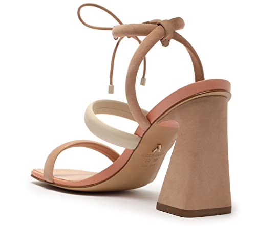 Arezzo Women's Lenny High Block Heels Sandal, Sesame, Size 9 #TOP3
