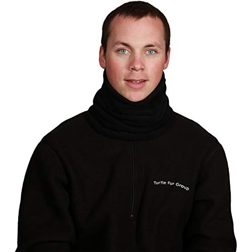 Turtle Fur Micro Fur Stretch Double Layer Neck Neckwarmer, Black #TOP4