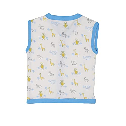 Image of NammaBaby Unisex Kid Cotton Regular Fit T-Shirt Hosiery Clothing Jhabla /Vest Front Open T- Shirt with Snap Buttons