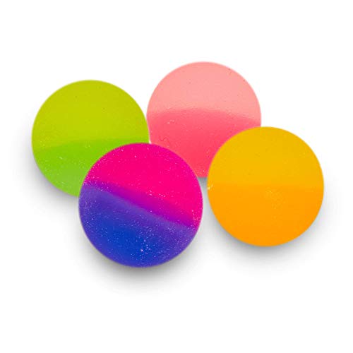 MATICAN 150-Pack Bouncy Balls Bulk, Bright Two Tone Color 1\" ICY Rubber High Bouncing Balls for Kids, Party Favors, Carnival Prizes, 1-Inch - Thumbnail 2