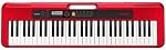 Casio Casiotone CT-S200 – 61-Key Portable Keyboard for Beginners | 400 Tones, 77 Rhythms, LCD Display, Dance Music Mode, USB-MIDI, Stereo Speakers | Includes Power Supply & Music Rest | Red | 61 Full-Size Keys, 48-Note Polyphony, 400 Tones, 77 Rhythm